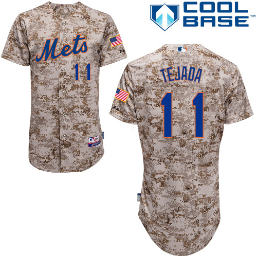 Ruben Tejada #11 mlb Jersey-New York Mets Women's Authentic Alternate Camo Cool Base Baseball Jersey